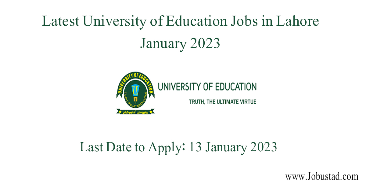 Latest University of Education Jobs in Lahore