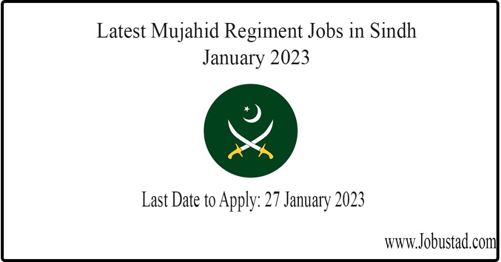 New Mujahid Regiment Jobs in Sindh