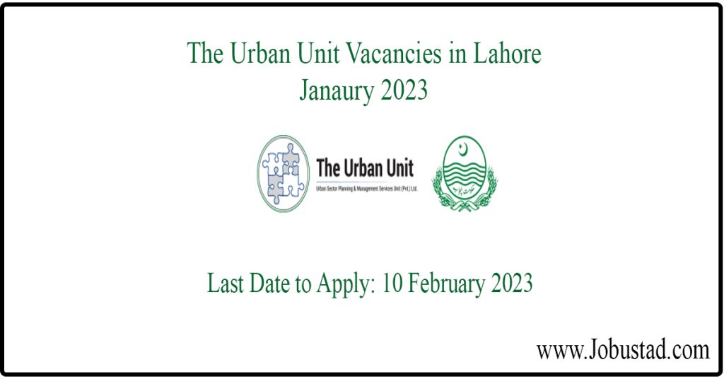 New The Urban Unit Vacancies in Lahore