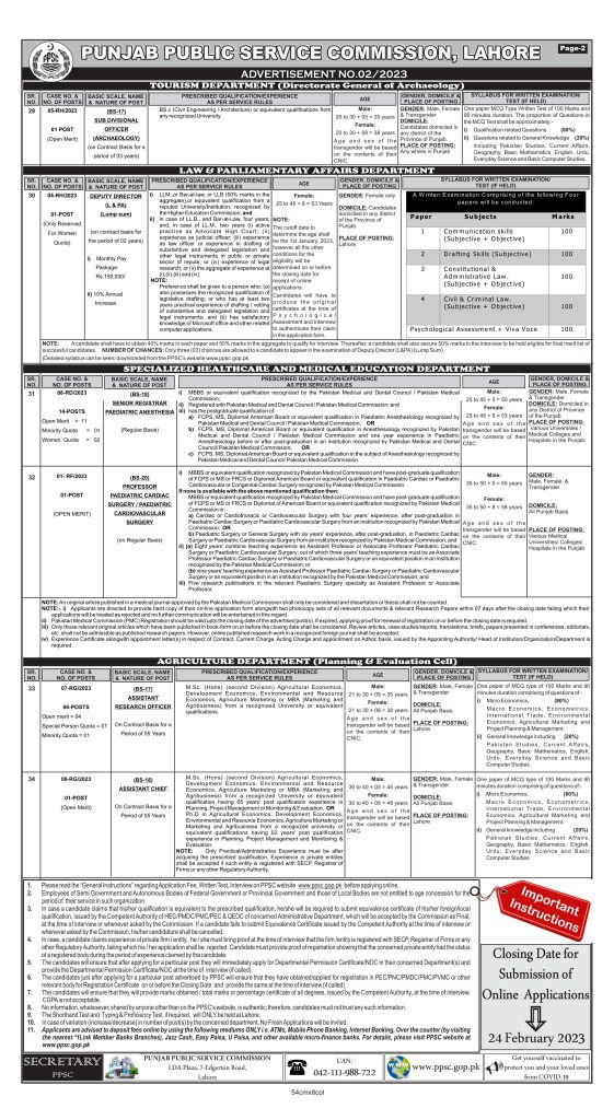 Latest Jobs in PPSC February 2023 - Punjab Public Service Commission Jobs