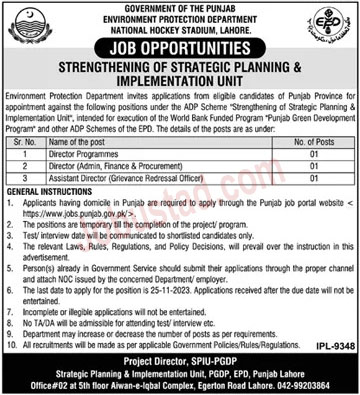 Environment Protection Department Jobs