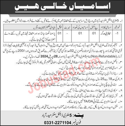 5 Military Dental Centre Jobs in Hyderabad April 2024