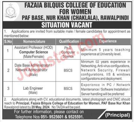 paf jobs 2021 matric base for female
