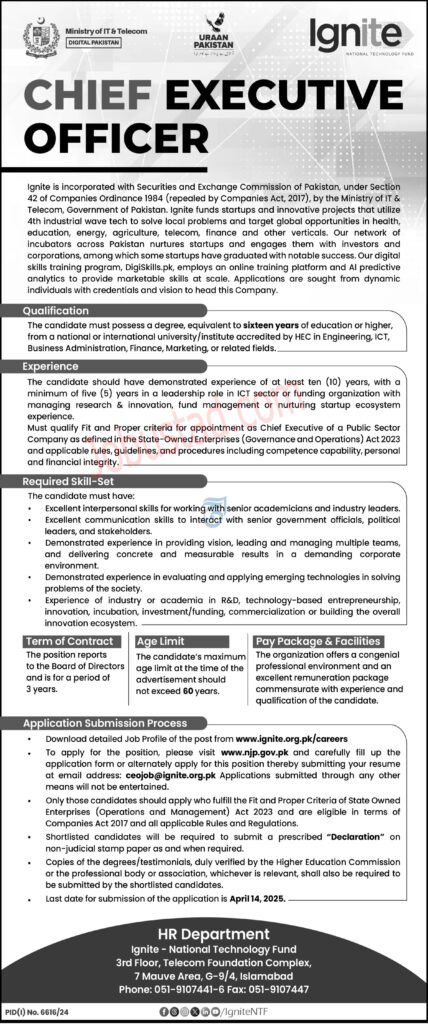 Latest MOITT Jobs in Islamabad April 2025