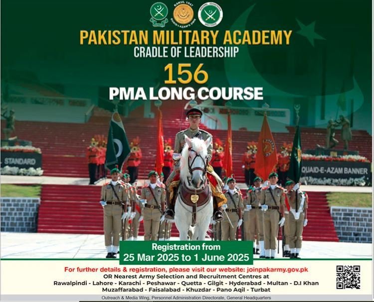 Join Pakistan Army as Commissioned Officer Through 156 PMA Long Course May 2025