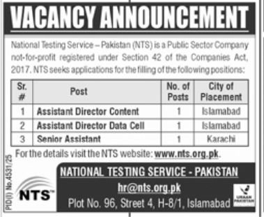 NTS Vacancies Open December 2025
