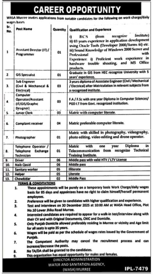 Wasa Murre Career Opportunities December 2025
