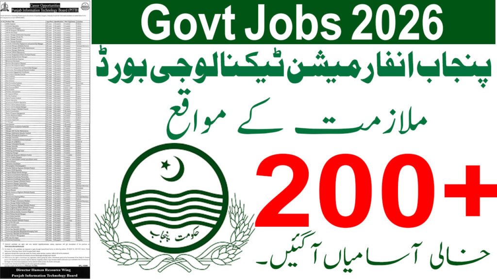 Punjab IT Board Jobs February 2026 