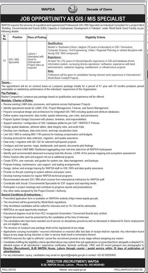 WAPDA Jobs Opportunities in Pakistan February 2026