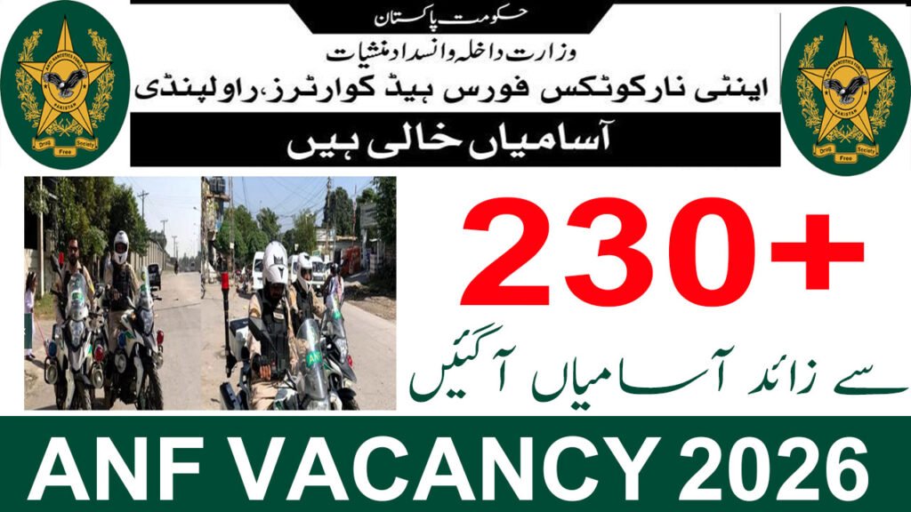 Latest ANF Jobs in Pakistan March 2026 Apply Online
