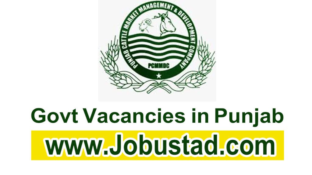 Punjab Cattle Market Management and Development Company Vacancies March 2026