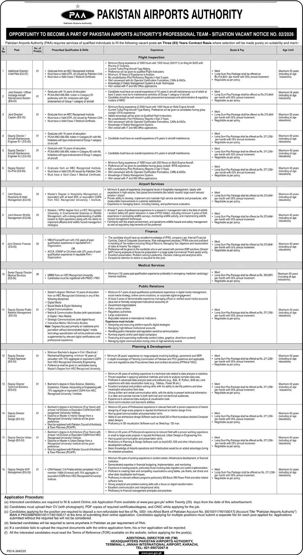 Pakistan Airports Authority Jobs March 2026