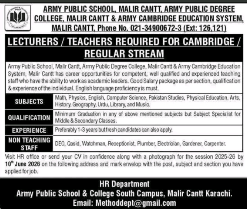 Lecturers Vacancies Open at Karachi May 2026