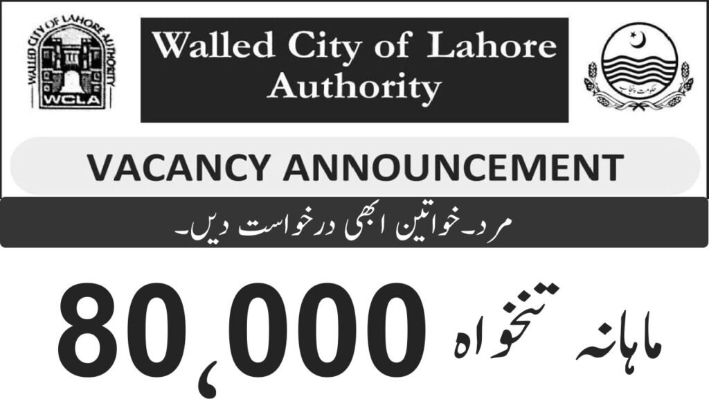 New Walled City of Lahore Authority Vacancy Announcement April 2026