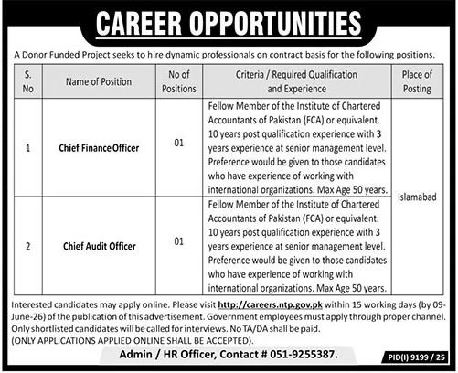 National TB Control Program Jobs in Islamabad May 2026