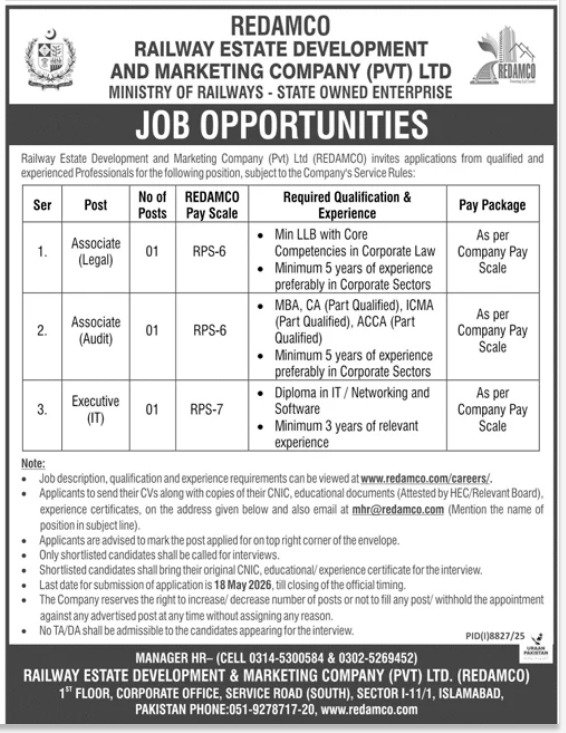 Pakistan Railways Vacancies May 2026