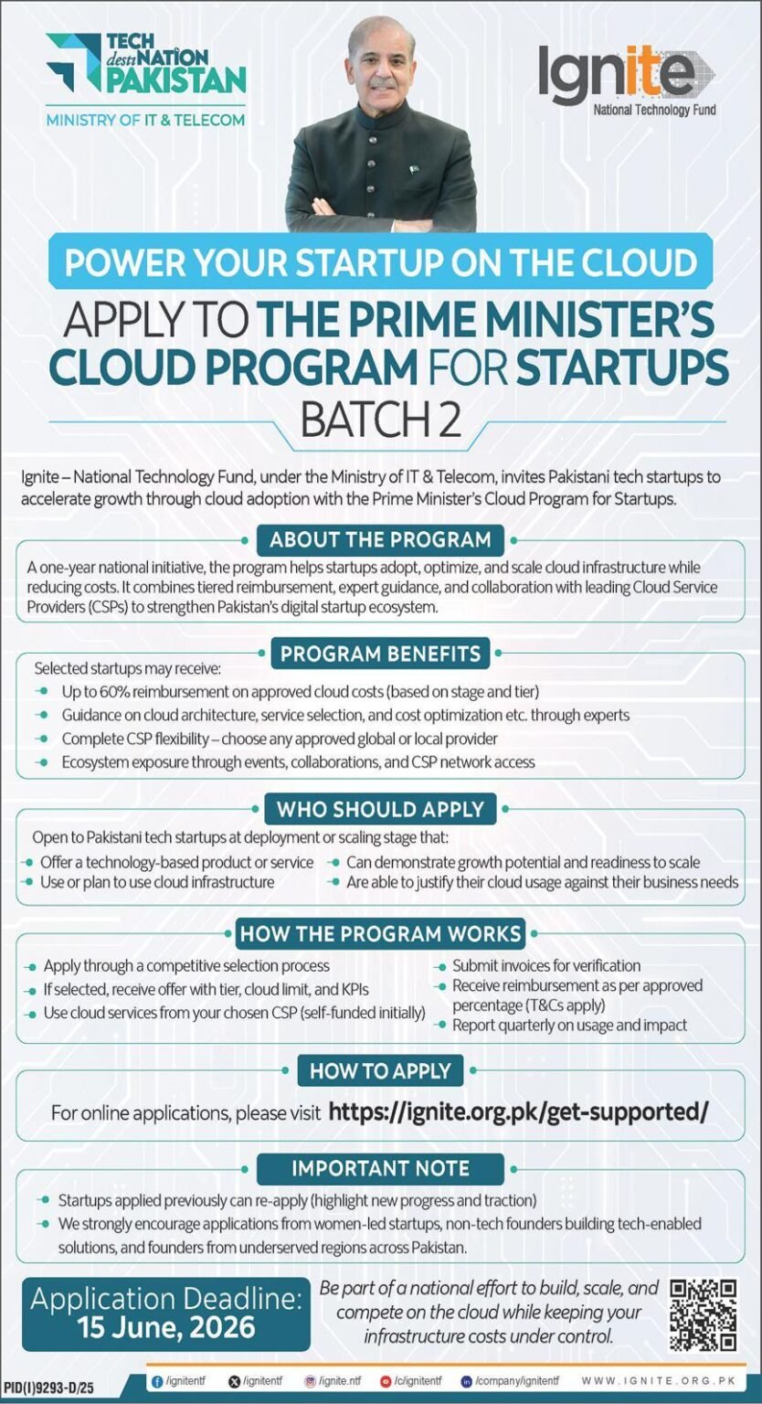Prime Minister Cloud Program for Startups 2026 in Pakistan - Ignite ...