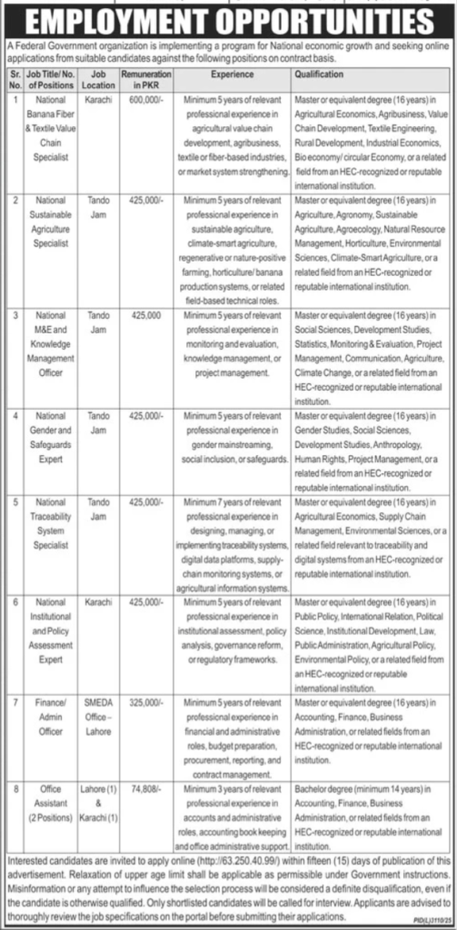Public Sector Organization Jobs in Pakistan May 2026 Advertisement